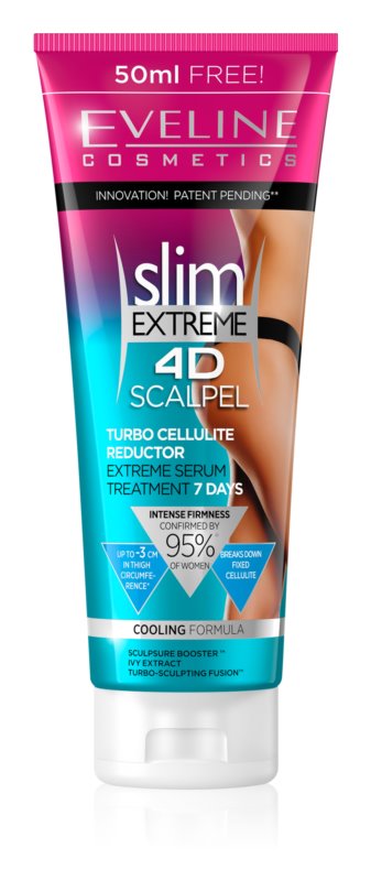 Eveline Cosmetics Slim Extreme 4D Scalpel Cellulite Reductor Sérum na odstranění celulitidy s chladivým účinkem 250 ml