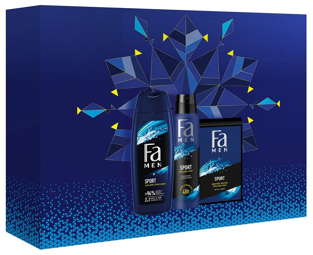 Fa Men Active Sport Deodorant 150 ml + Sprchový gel 250 ml + Voda po holení 100 ml