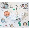 Lullalove Zavinovací přikrývka z mušelínu plena 100 x 100cm Ježek Modrý