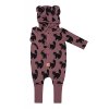 zezuzula eared jumpsuit cats on burgundy kombineza s ousky