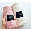 Lullalove Ažurková přikrývka BOHO Veselá Růžová