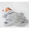 Lullalove Ažurková přikrývka BOHO Šedá