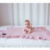 Lullalove Bambusová dečka s volánkem Pudrová růž