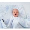 Lullalove Přikrývka nejen pro miminka BOHO Modro Šedá