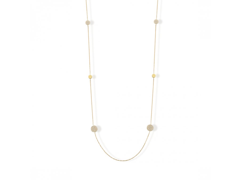Elegantní zlatý náhrdelník se zirkony LLV22-GN024 - Lillian Vassago s.r.o.