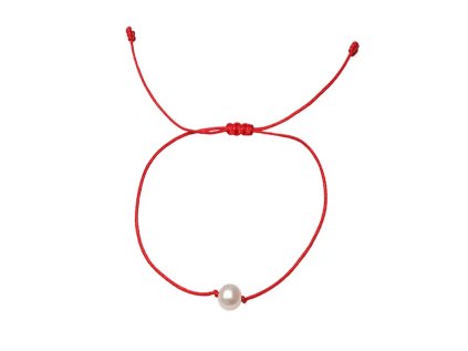 Šňůrkový náramek zdobený perlou 7-8 mm LLVY-NS001M