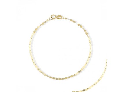 Dámský článkový zlatý náramek, plný LLV31-GB003