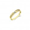 Zlatý prsten zdobený zirkony LLV98-GR065Y