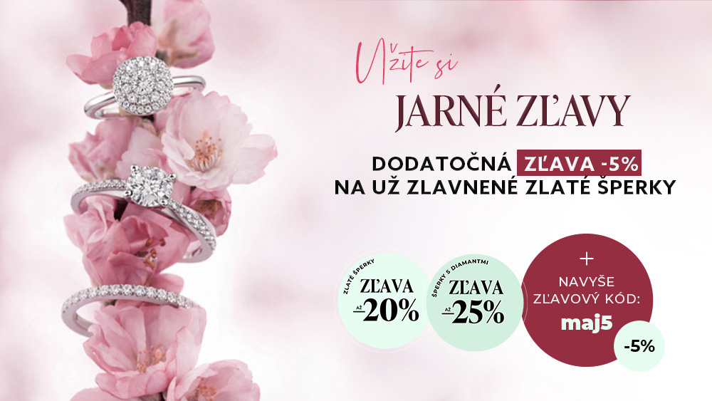 Romantický darček k prvému máju: zlaté šperky so zľavou až 25 %