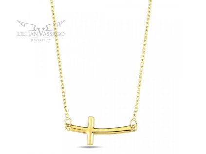 Zlatý náhrdelník s križíkom LLV98-GN001Y