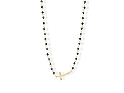 8746 zlaty nahrdelnik s onyxy llv22 gn012