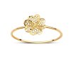 Originálny celozlatý prsteň s kvetinou LLV95-GR028