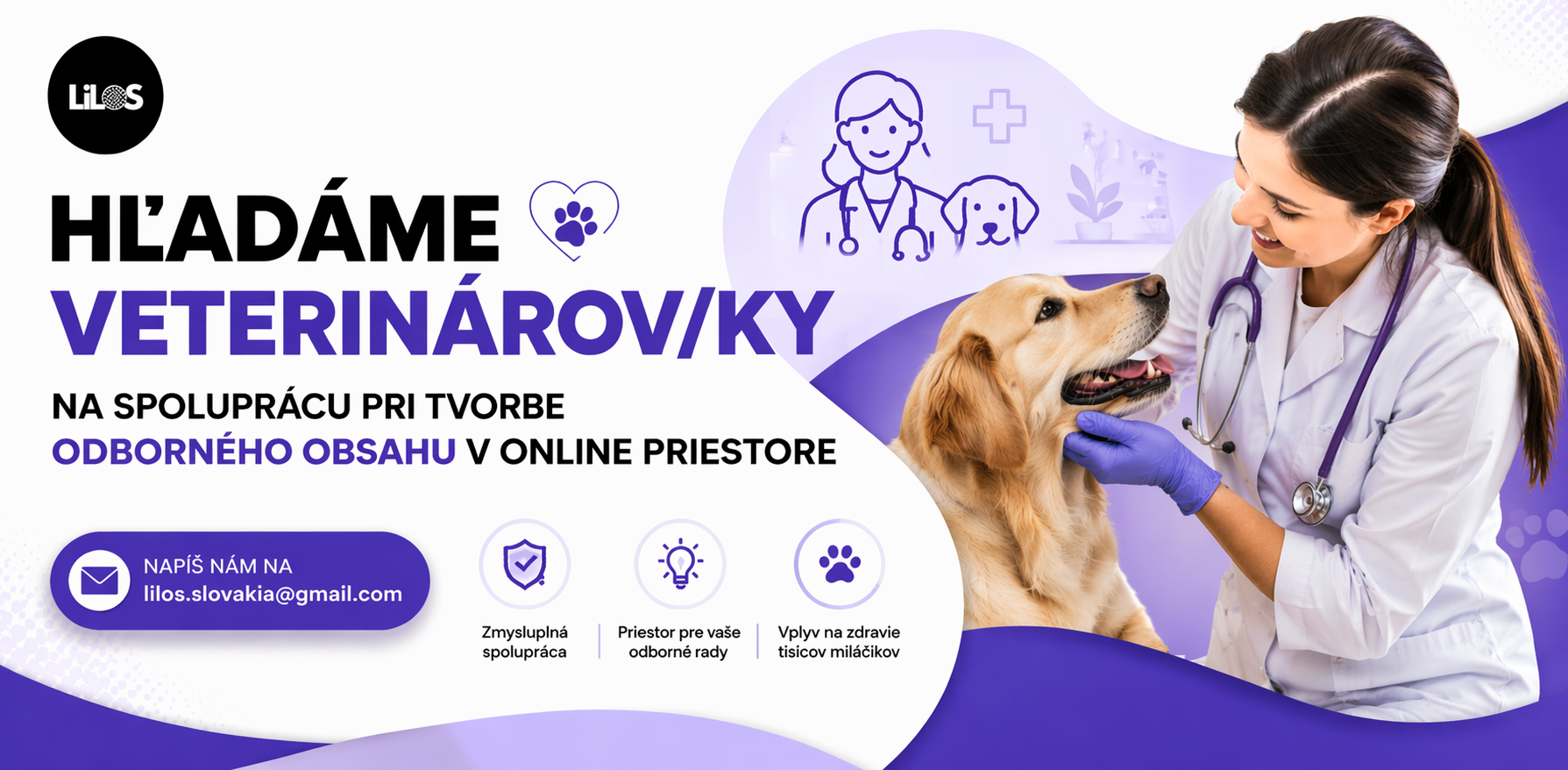 Hľadáme veterinárov na spoluprácu pri tvorbe odborného obsahu v online priestore