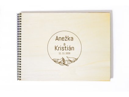 Svatební fotoalbum kruh s květinami