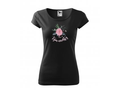 Dámské tričko růžová růže (2)