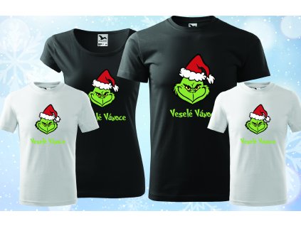 Vánoční sada triček s Grinchem