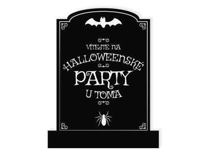 HALLOW hrob drevo plexi