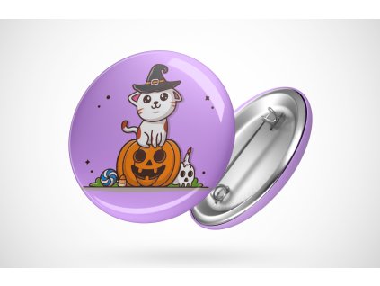 Halloweenská placka dýně a kočička