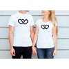 Párová trička spojená srdce