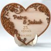 Srdce k výročí se stojánkem