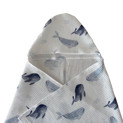 ručník waffle velryby