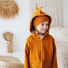 Dětská čepice z teplákoviny cihlová jednobarevná
