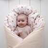 Péřová zavinovačka Včelky meruňkový velvet Lily is sailing