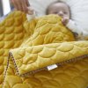 Velvet deka Mustard
