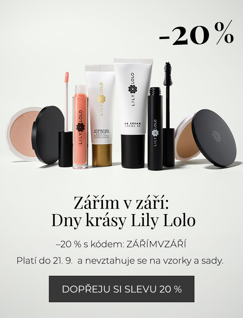 Ulovte si své kosmetické favority Lily Lolo i žhavou novinku se  slevou 20 %. Stačí v košíku zadat kód ZÁŘÍMVZÁŘÍ.