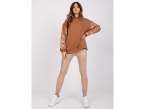 pol pl Brazowo bezowy komplet dresowy z printami Belize 382361 2