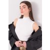 pol pl Bialy prazkowany top z golfem BSL 377931 1
