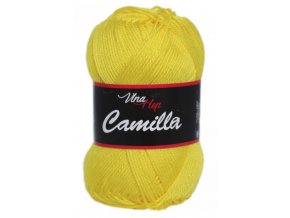 Příze Camilla 8184 sytě žlutá  PLETACÍ A HÁČKOVACÍ PŘÍZE 100% bavlna