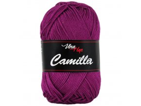 Příze Camilla 8049 tmavě purpurová  pletací a háčkovací příze, 100% bavlna