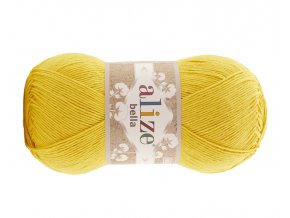 Příze Bella 488 žlutá  pletací a háčkovací příze, 100% bavlna