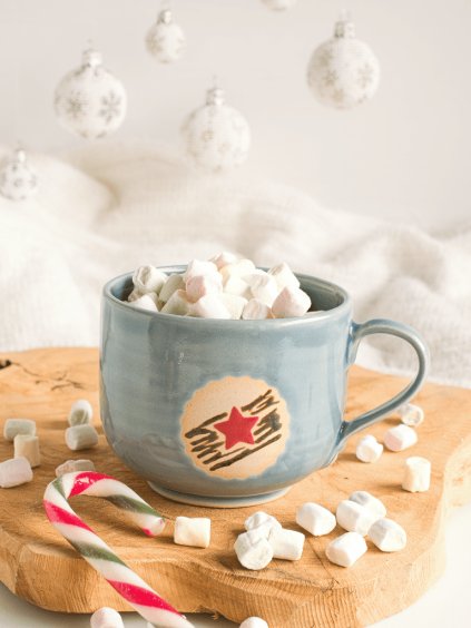 Hrnek Linecké cukroví 350ml modrý