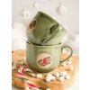 Hrnek Linecké cukroví 350ml zelený