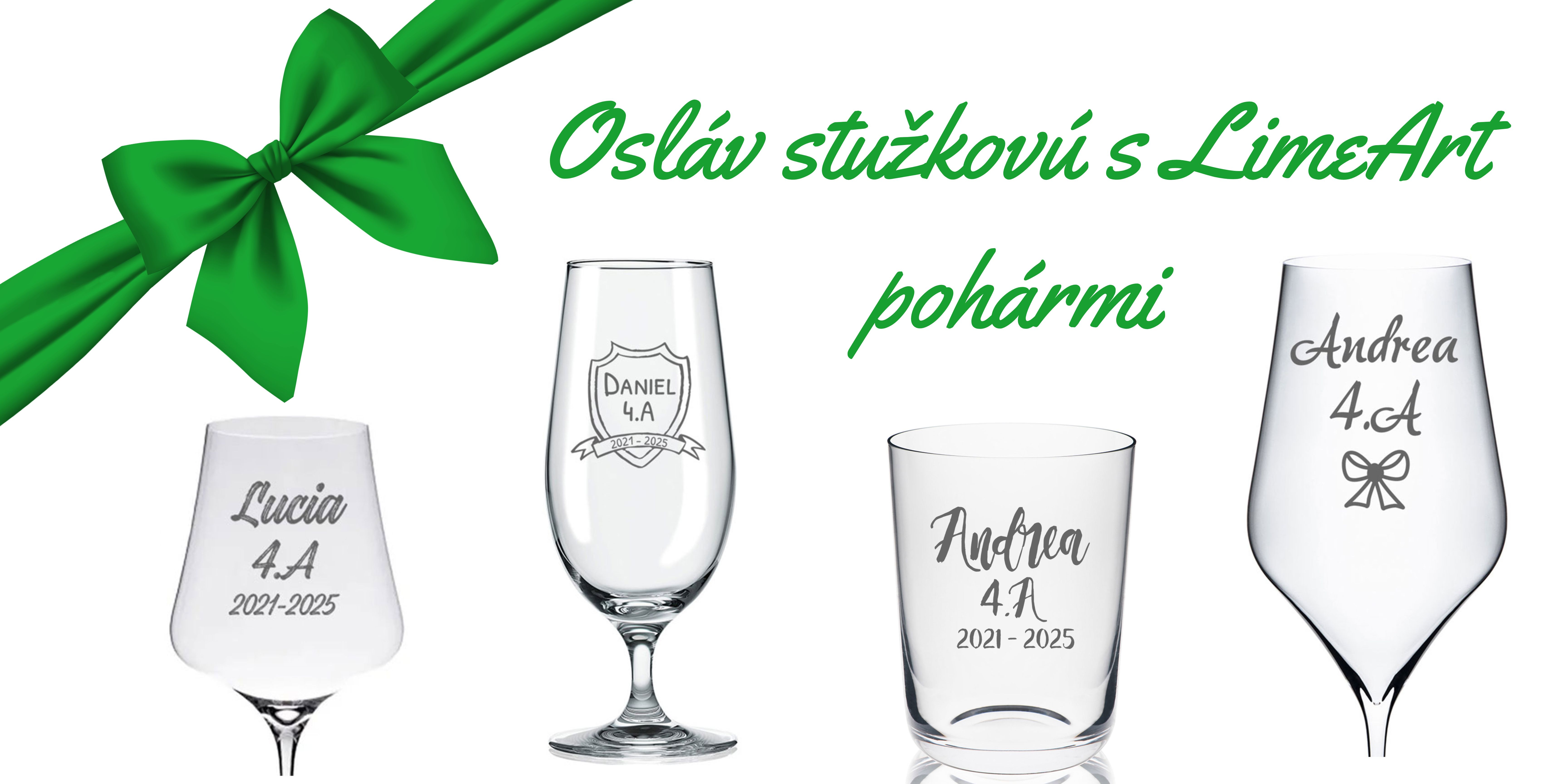 Poháre na stužkovú