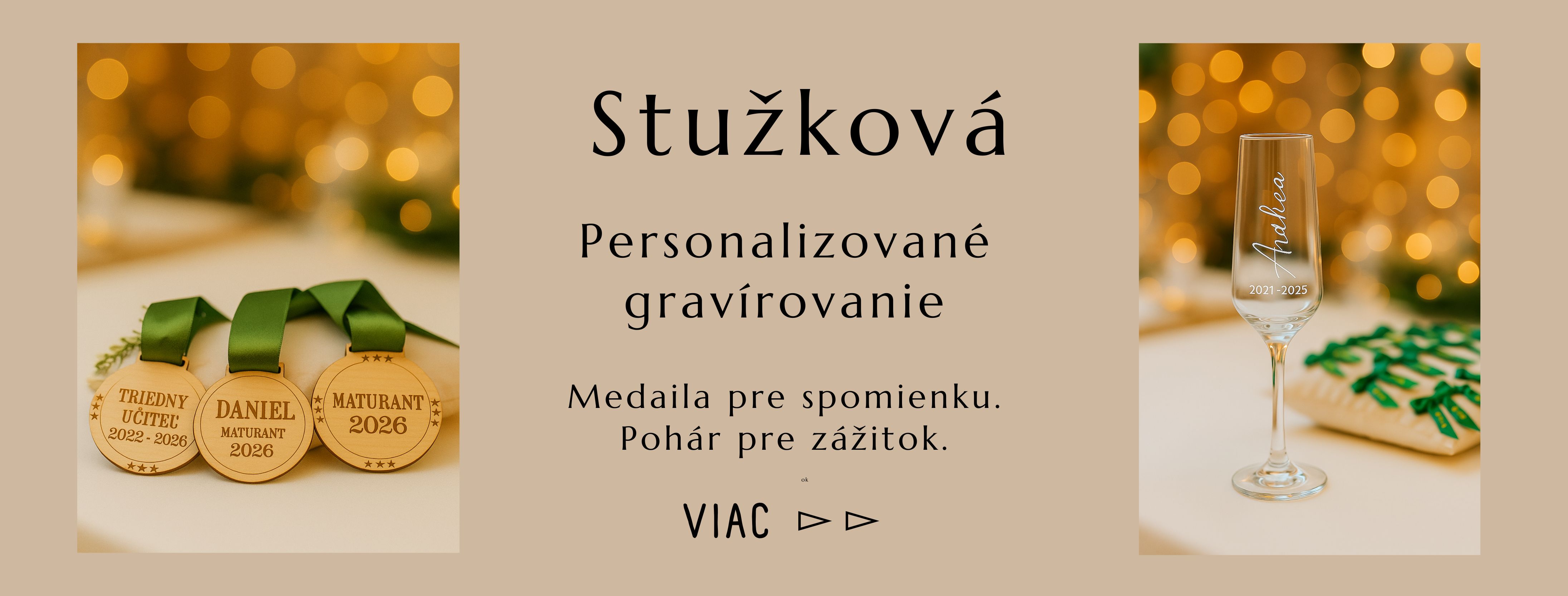 Gravírované maturitné poháre a medaily