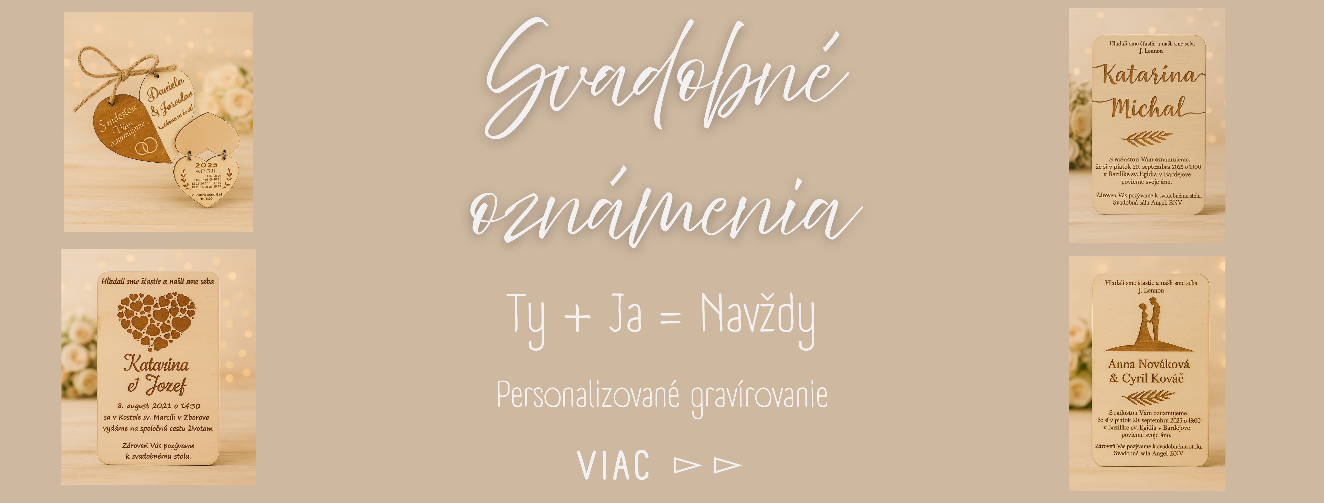Gravírované svadobné oznámenia