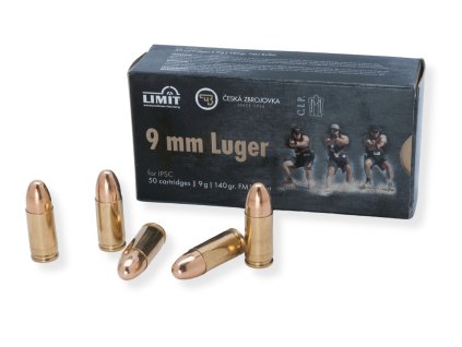 Náboj 9 mm Luger 139 grs CuZn30 IPSC