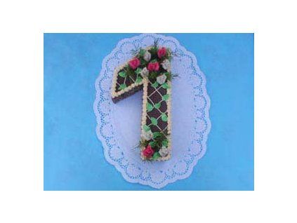 Číslice 1 - jednička, jedna  Dortová forma číslovka jedna