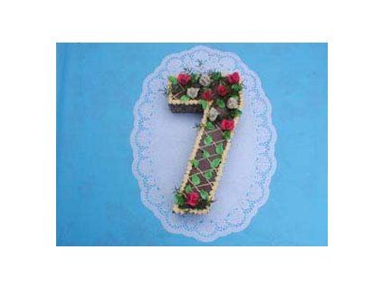 Číslice 7 - sedm, sedmička  Dortová forma číslovka sedm