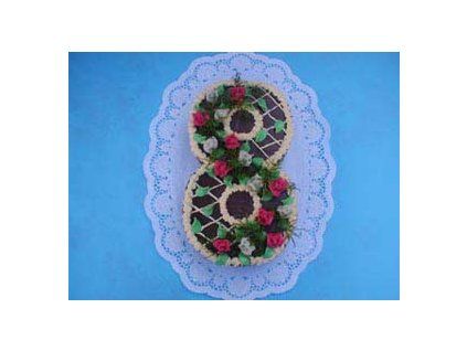 Číslice 8 - osmička, osm  Dortová forma osm