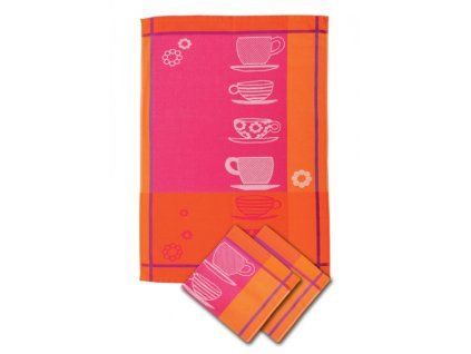 Bavlněné utěrky Orange Café 3 ks  Měkké a extra savé utěrky.