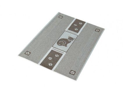 Kočka - hnědá vaflová utěrka 2ks  Utěrky pro milovníky koček