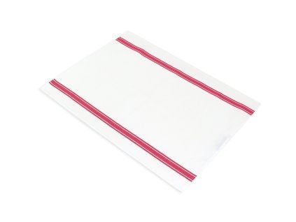 Bílo červené TRI - Bavlna / Len - 2 ks