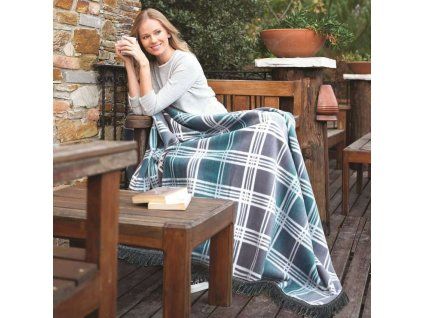 bavlnena deka larisa blue teki