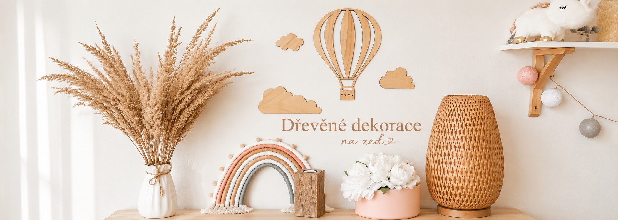 Dřevěná dekorace na zeď Balon