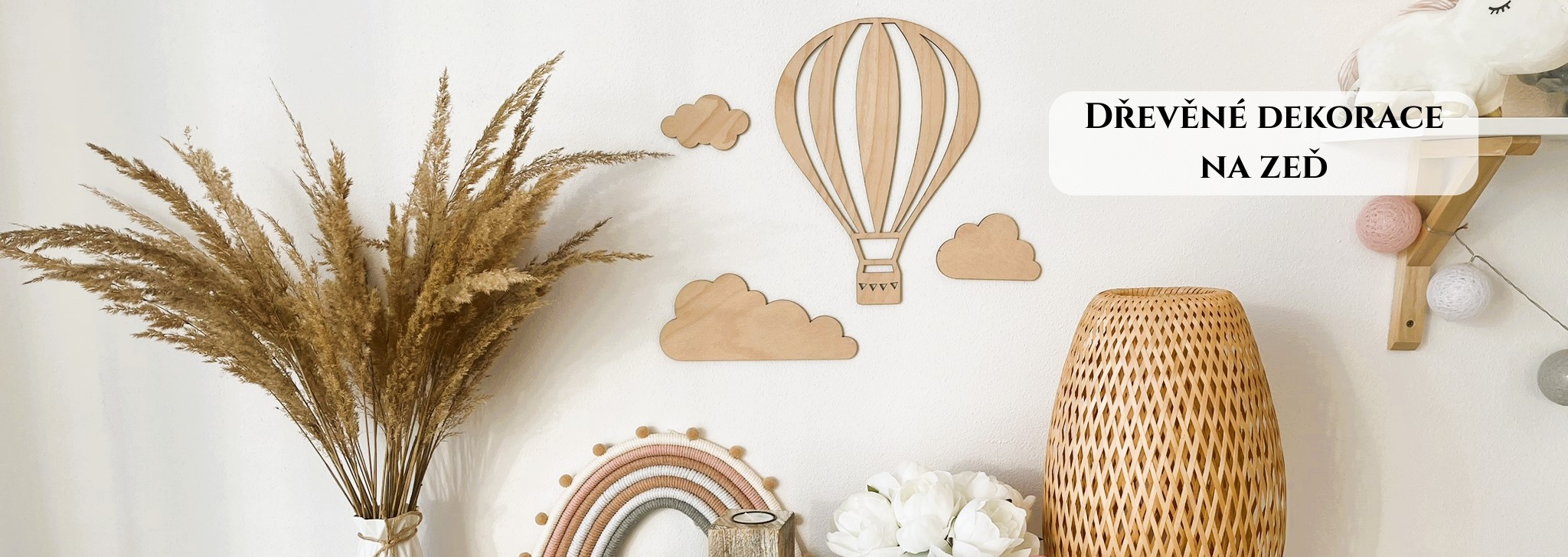 Dřevěná dekorace na zeď Balon