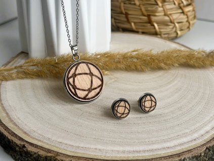 dřevěný set geom. tvar